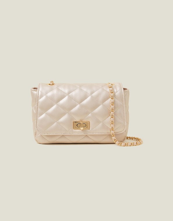 Quilted Cross-Body Bag, Cream (CREAM), large