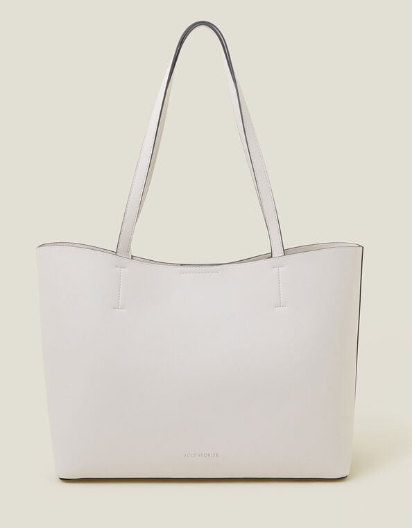 Leo Tote Bag, White (WHITE), large