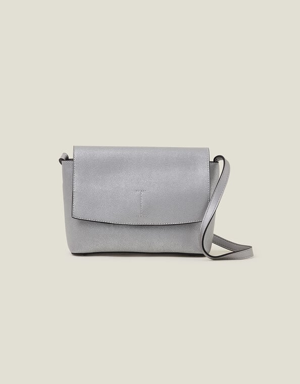 Leo Cross-Body Bag, Silver (SILVER), large