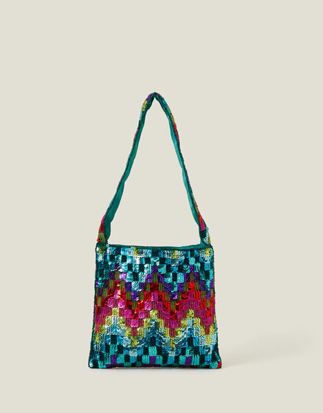 Sequin Zig Zag Bag, , large