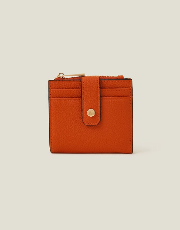 Zip Card Holder Purse, Orange (ORANGE), large