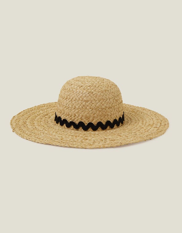 Floppy Hat with Ric Rac Trim, , large