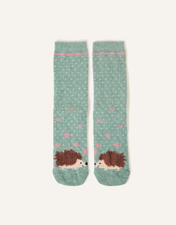 Hedgehog Print Socks, , large