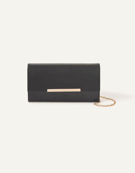 Patent Clutch Bag, Black (BLACK), large