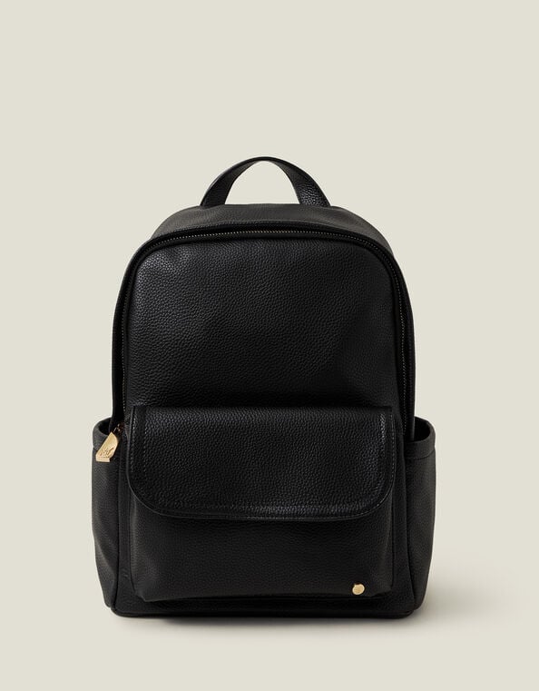 Front Flap Backpack, Black (BLACK), large