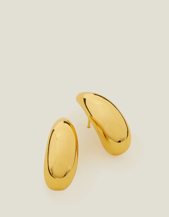 14ct Gold-Plated Large Teardrop Earrings, , large