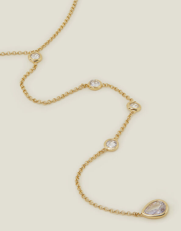 14ct Gold-Plated Pear Y-Chain Necklace, , large