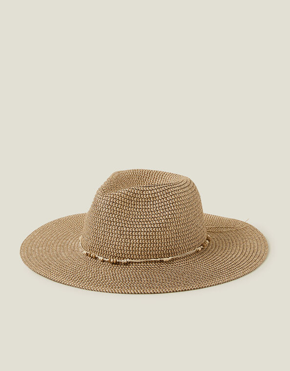 Beaded Trim Fedora, , large