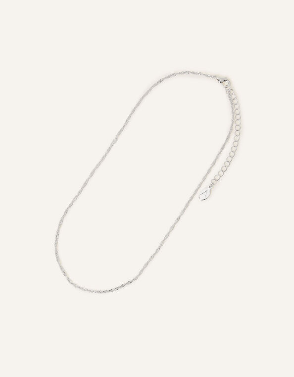 Twist Chain Necklace, Silver (SILVER), large