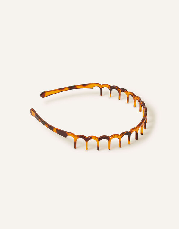 Tortoiseshell Teeth Comb Headband, , large