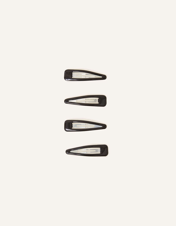 Plain Snap Hair Clips 4 Pack, , large