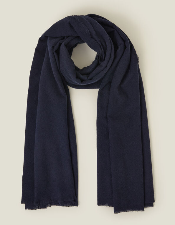 Grace Super-Soft Blanket Scarf, Blue (NAVY), large